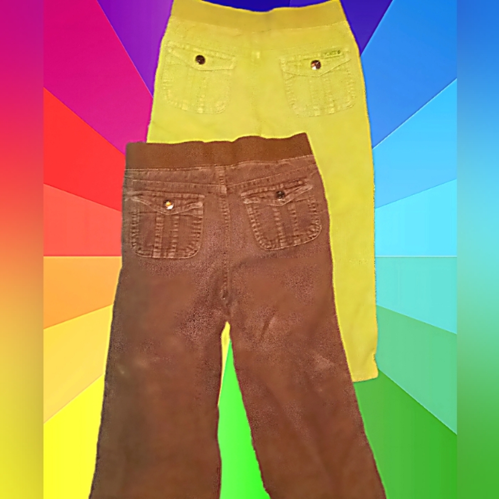 The Children's Place Brown and Yellow Jeans